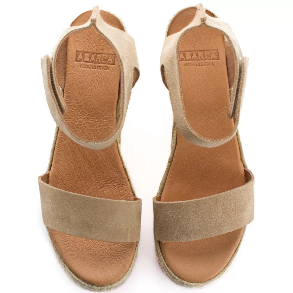 New Espadrillas Con Zeppa In Pelle Di Maiorca Colore Beige Donna Espadrillas Estive